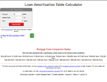 Tablet Screenshot of amortizationtable.org